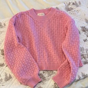 Pink Cable Knit Sweater